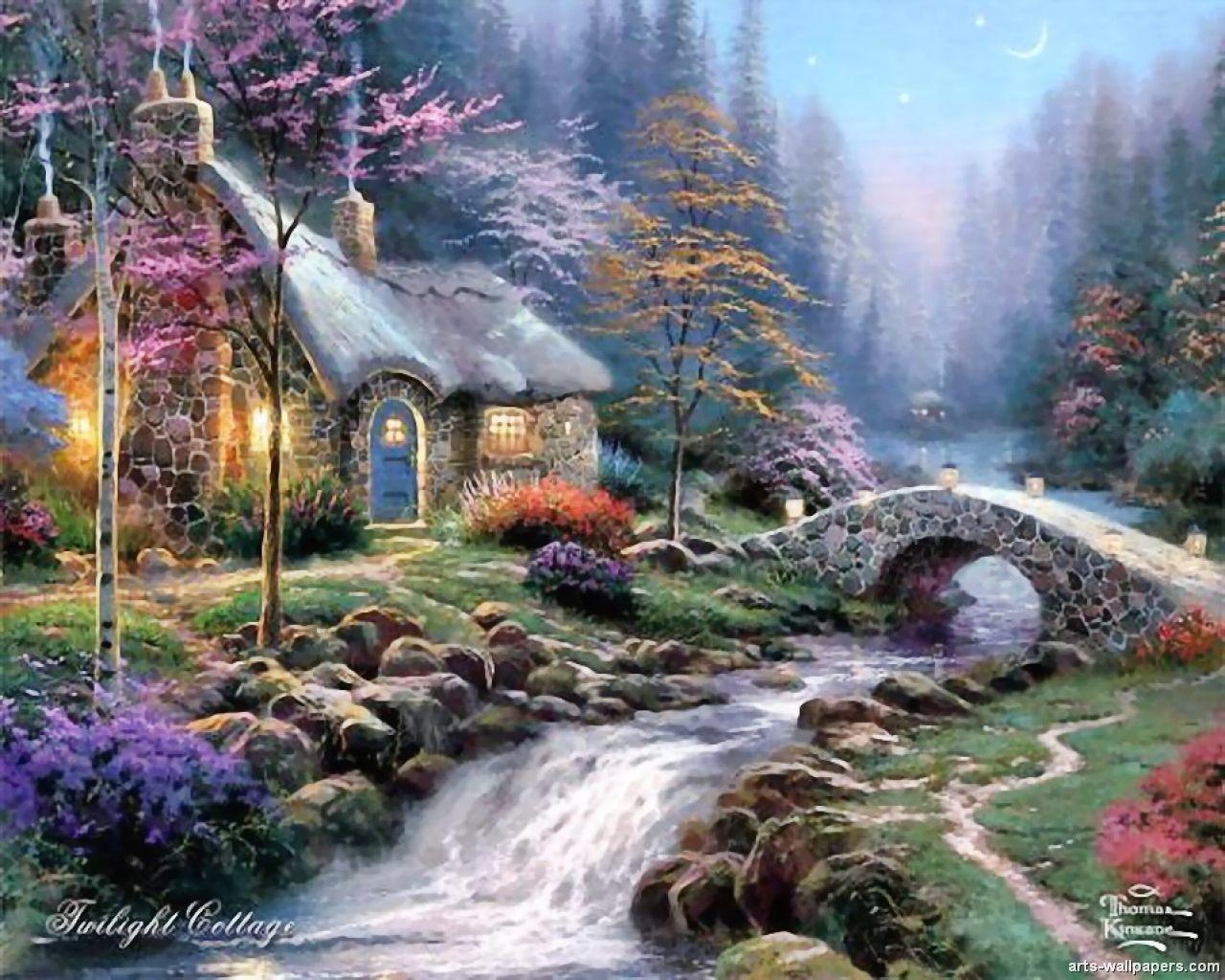 1280x1024 Kinkade paintings