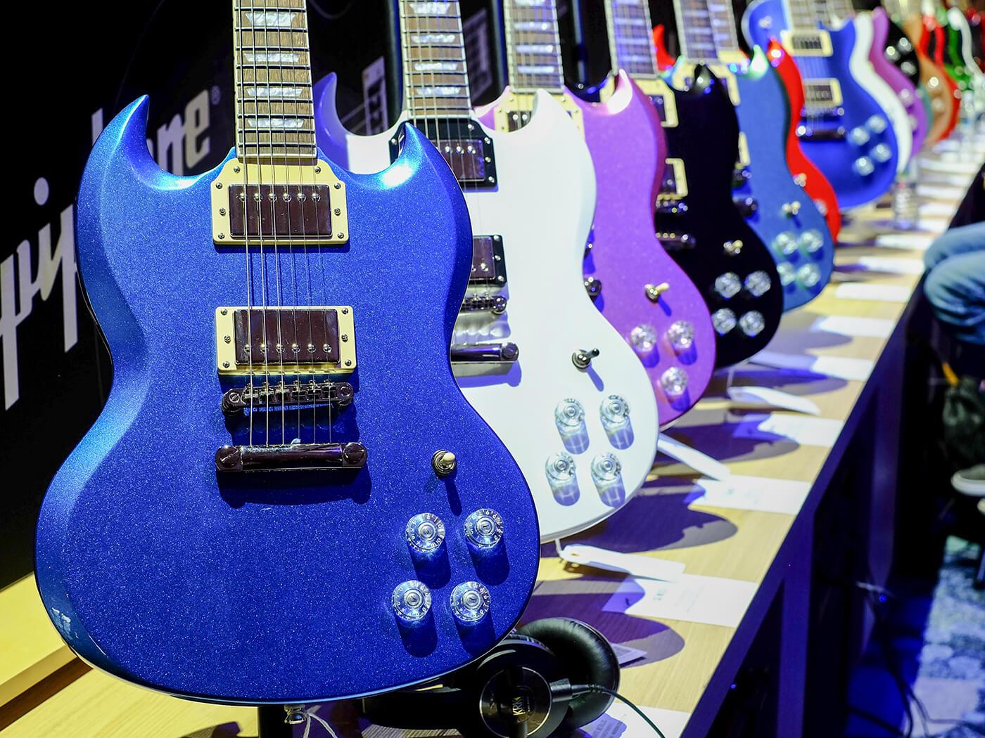 1400x1050 In picture: Epiphone at NAMM featuring the new Inspired By Gibson Collection. Guitar.com. All Things Guitar