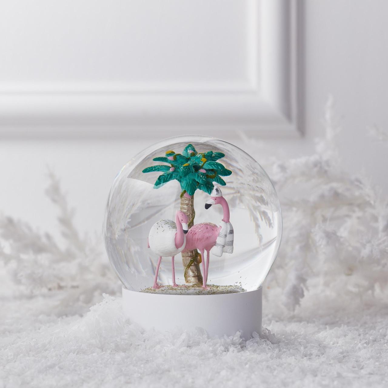 1280x1280 Flamingo Snow Globe