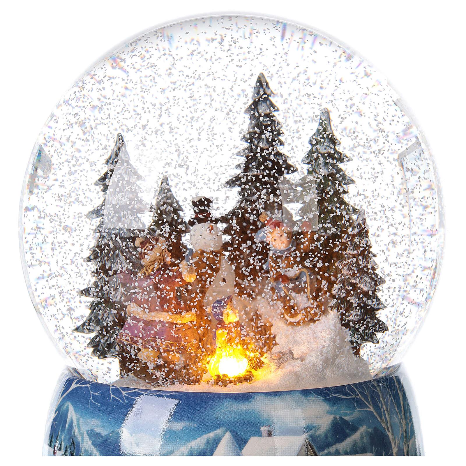1600x1600 Christmas snow globe snowman children music 20x15x15 cm. online sales on