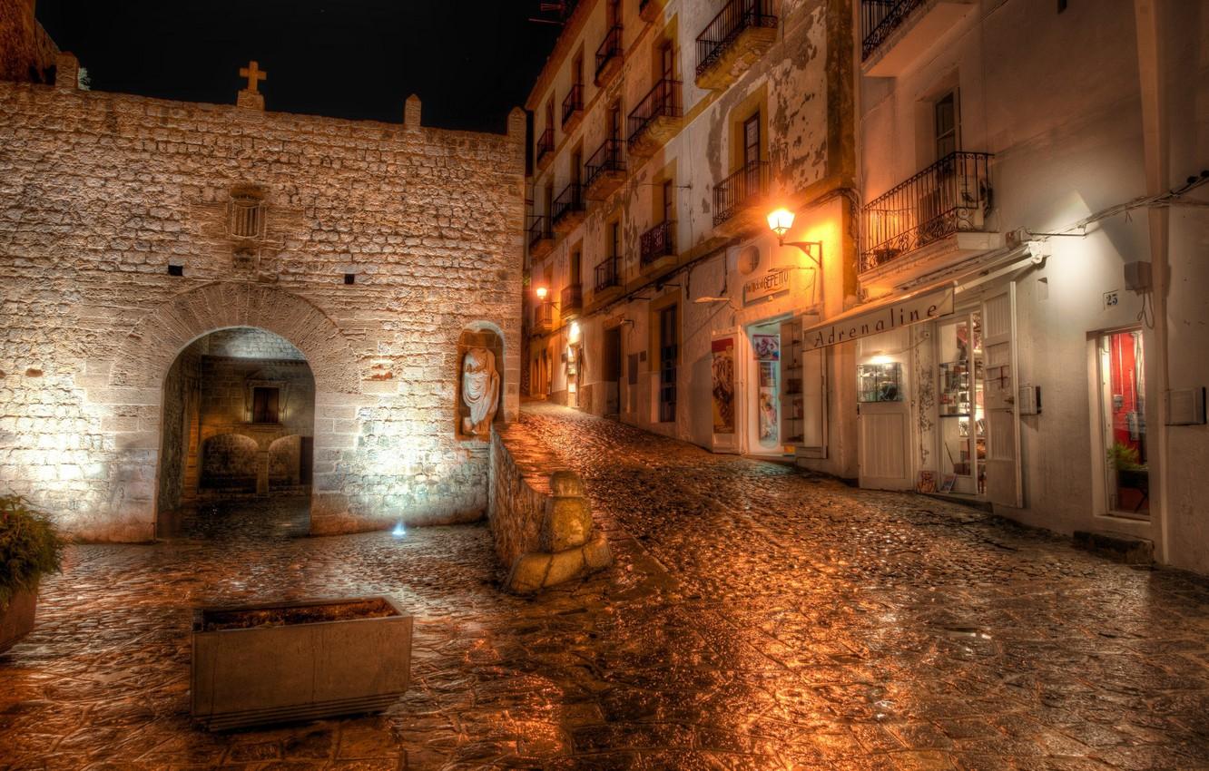 1332x850 Wallpaper night, lights, Spain, Ibiza, Night, spain, Ibiza image for desktop, section город
