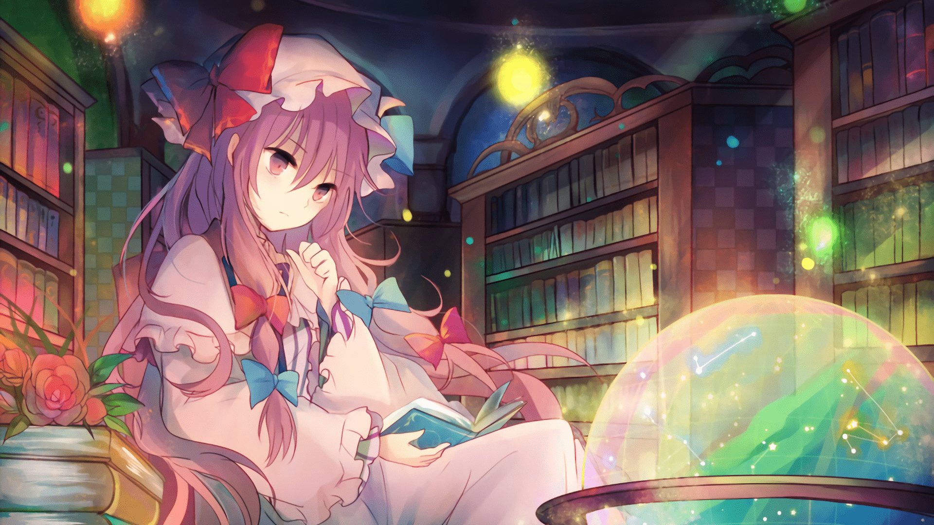 1920x1080 #Touhou, #Patchouli Knowledge, #anime girls, wallpaper. Mocah HD Wallpaper