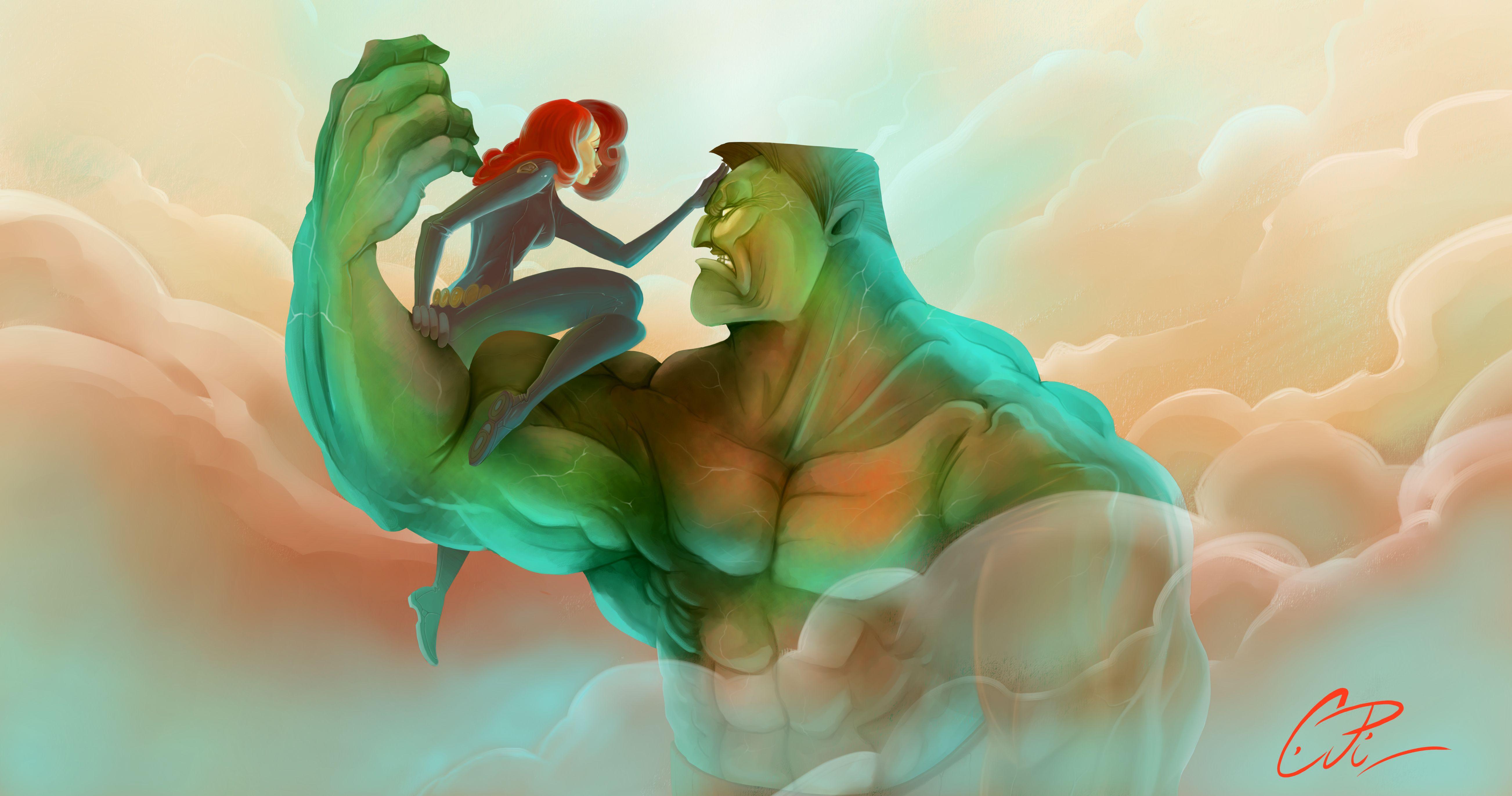 5210x2741 Hulk Love Wallpaper