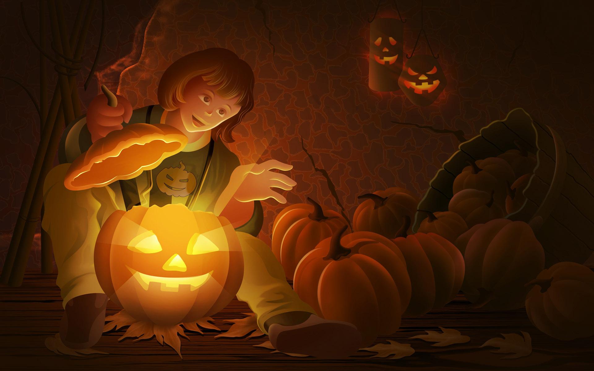 1920x1200 Jack O Lantern Wallpaper Art Illustration Wallpaper Wallpaper 70461