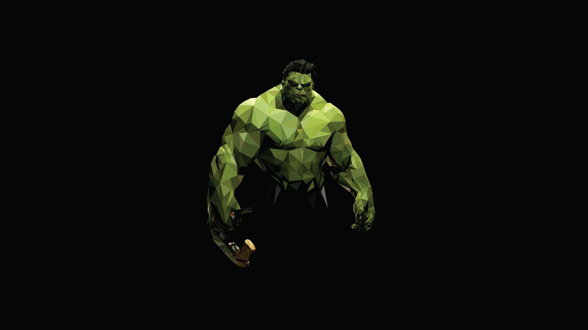 1920x1080 Desktop wallpaper hulk, low poly, superhero, minimalistic art, HD image, picture, background, 2a9bd9