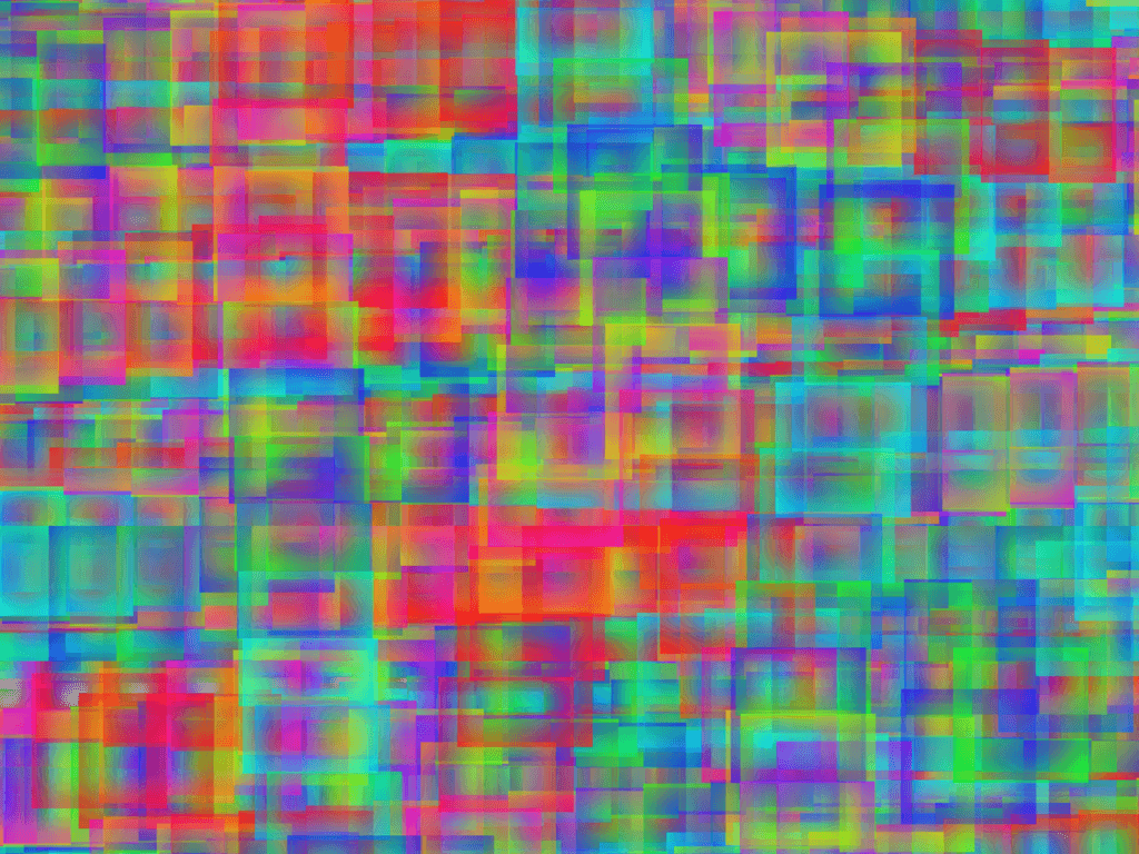 1024x768 Rainbow Squares Desktop Wallpaper