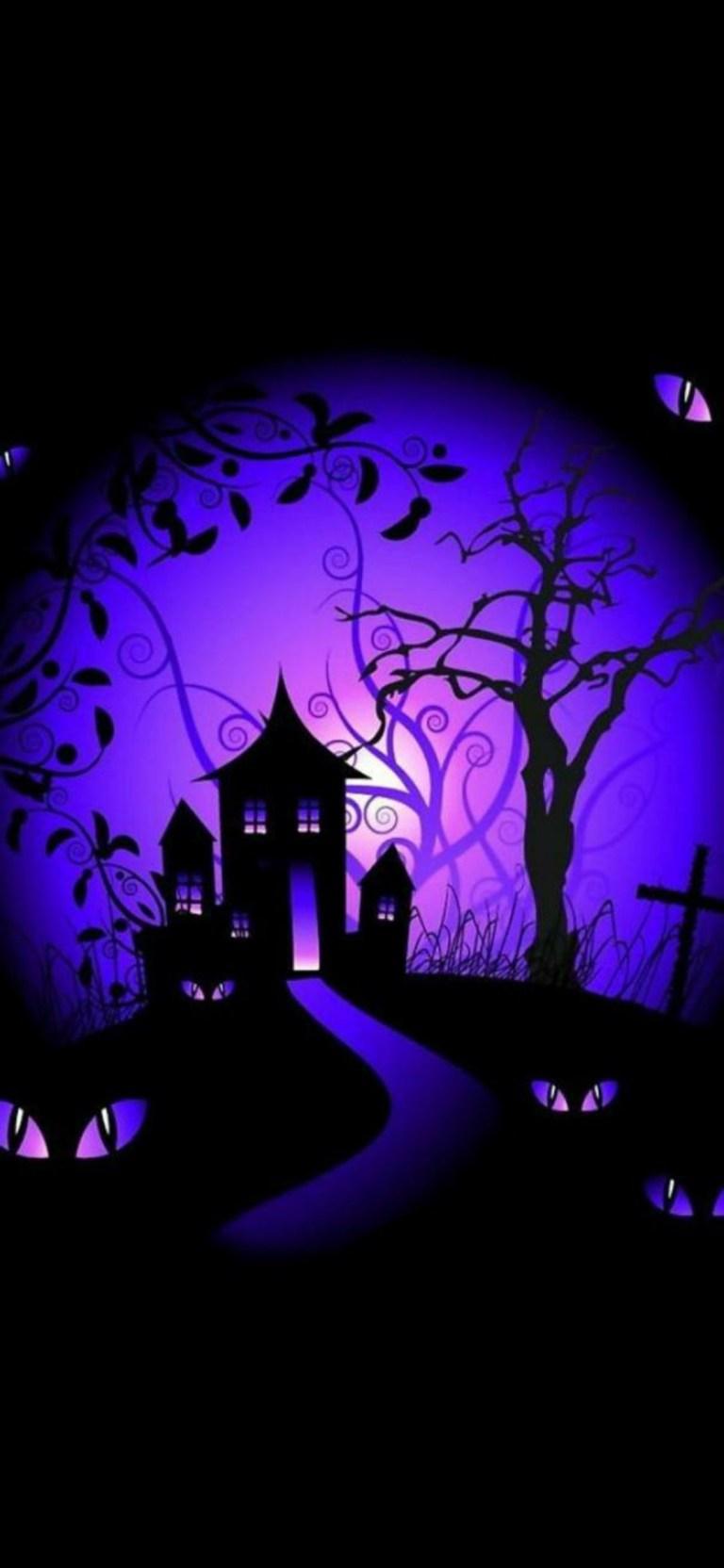 768x1664 Halloween Art Dark Black Android 4K Wallpaper Download