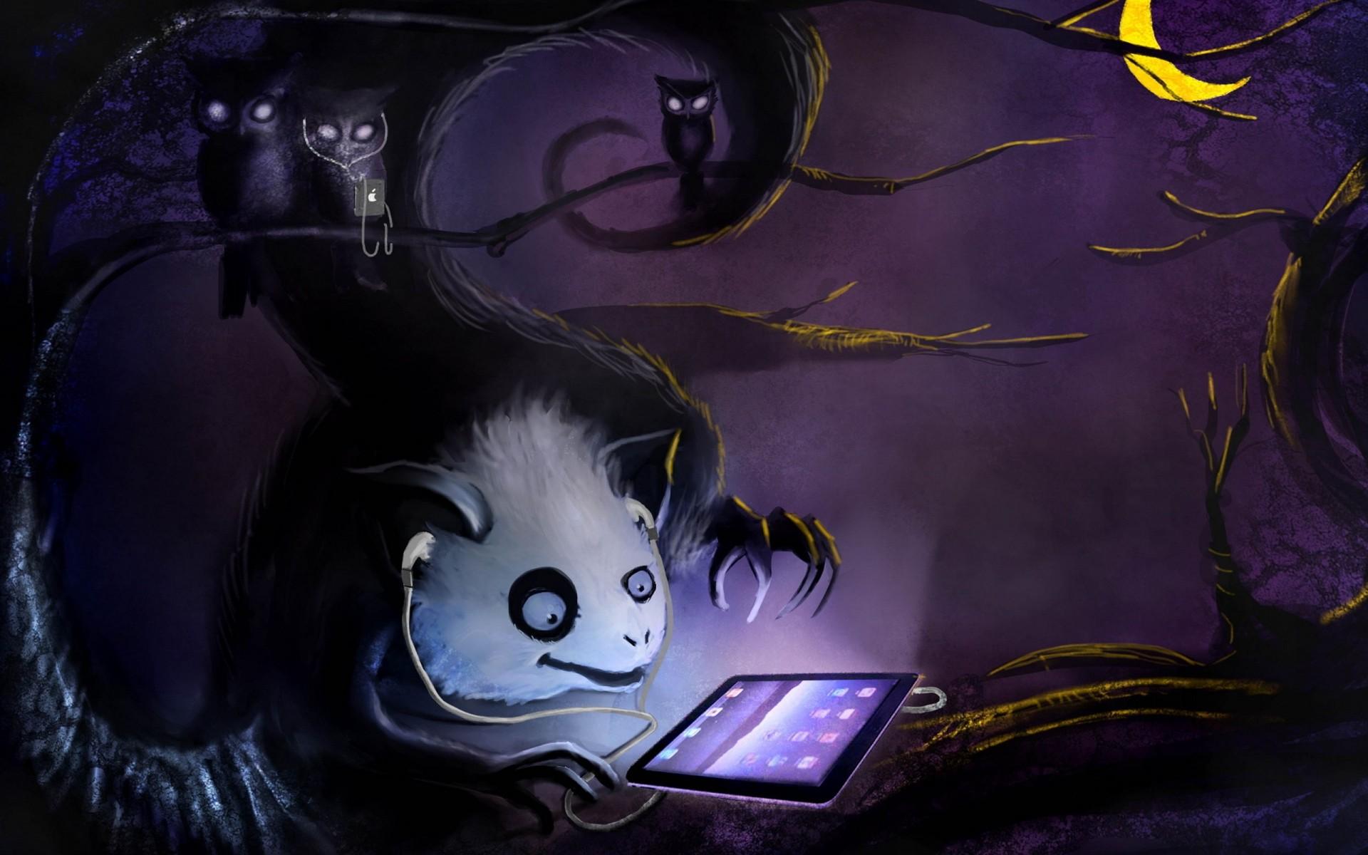 1920x1200 Apple Halloween Art Illustration Desktop iPad Funny Wallpaper For iPad