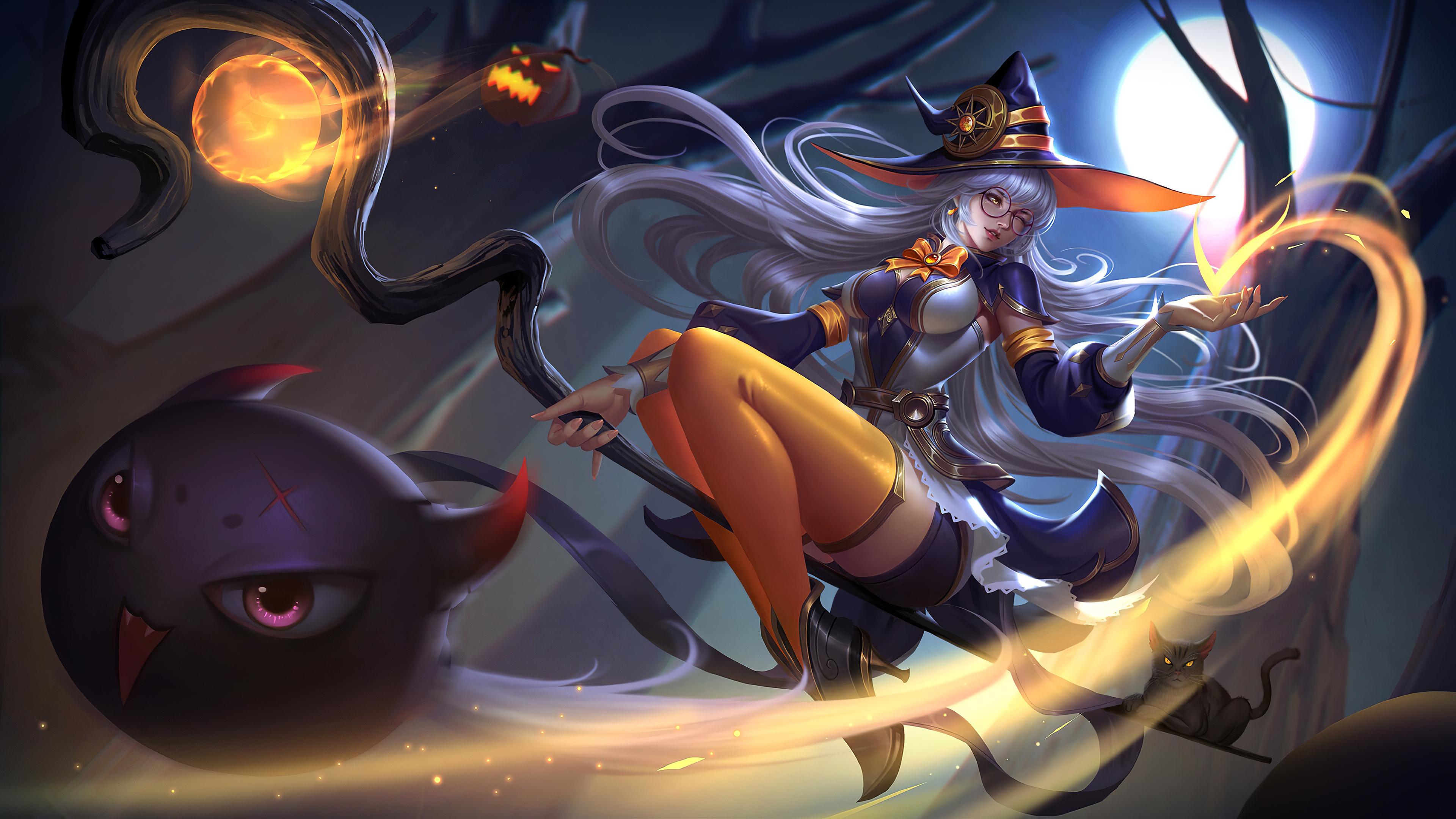 3840x2160 Halloween Witch Fantasy 4k 1366x768 Resolution HD 4k Wallpaper, Image, Background, Photo and Picture