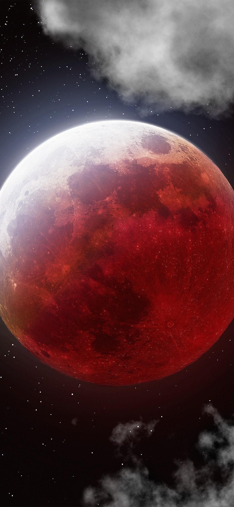 945x2048 Blood Moon Phone Wallpaper
