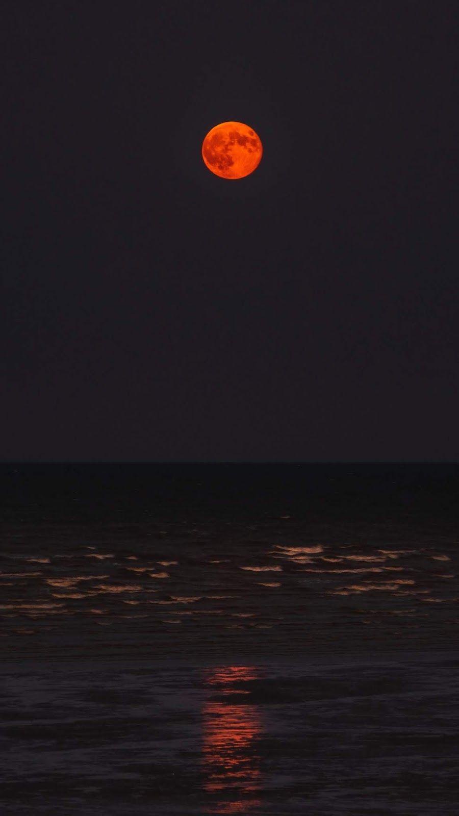 900x1600 Red moon on the beach #wallpaper #iphone #android #background #followme. Dark red wallpaper, Dark wallpaper, Beautiful wallpaper