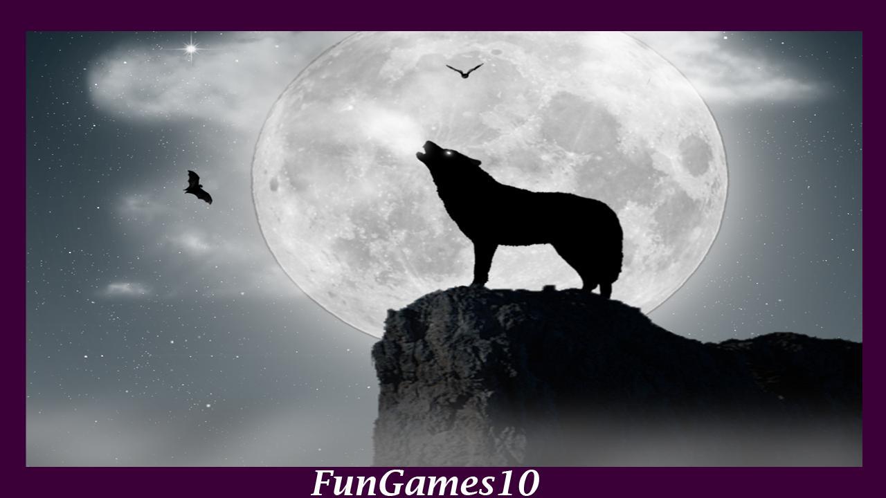 1280x720 Wolf Moon Wallpaper for Android