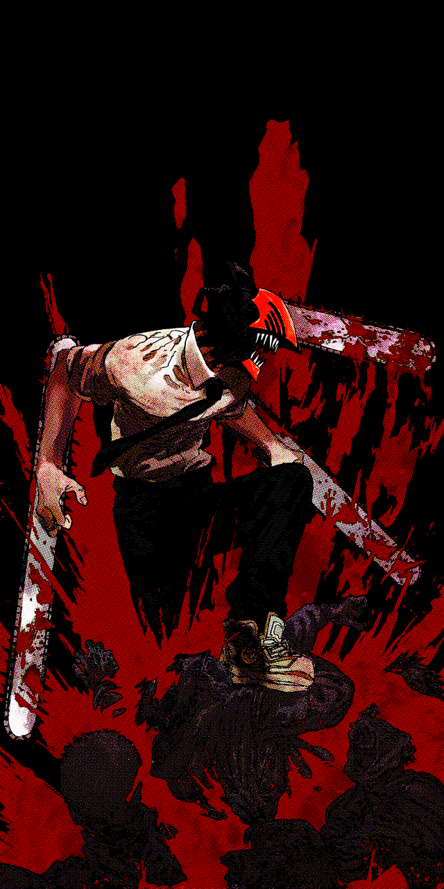 640x1280 Volume 1 cover OLED edit. Chainsaw, Man wallpaper, Anime wallpaper