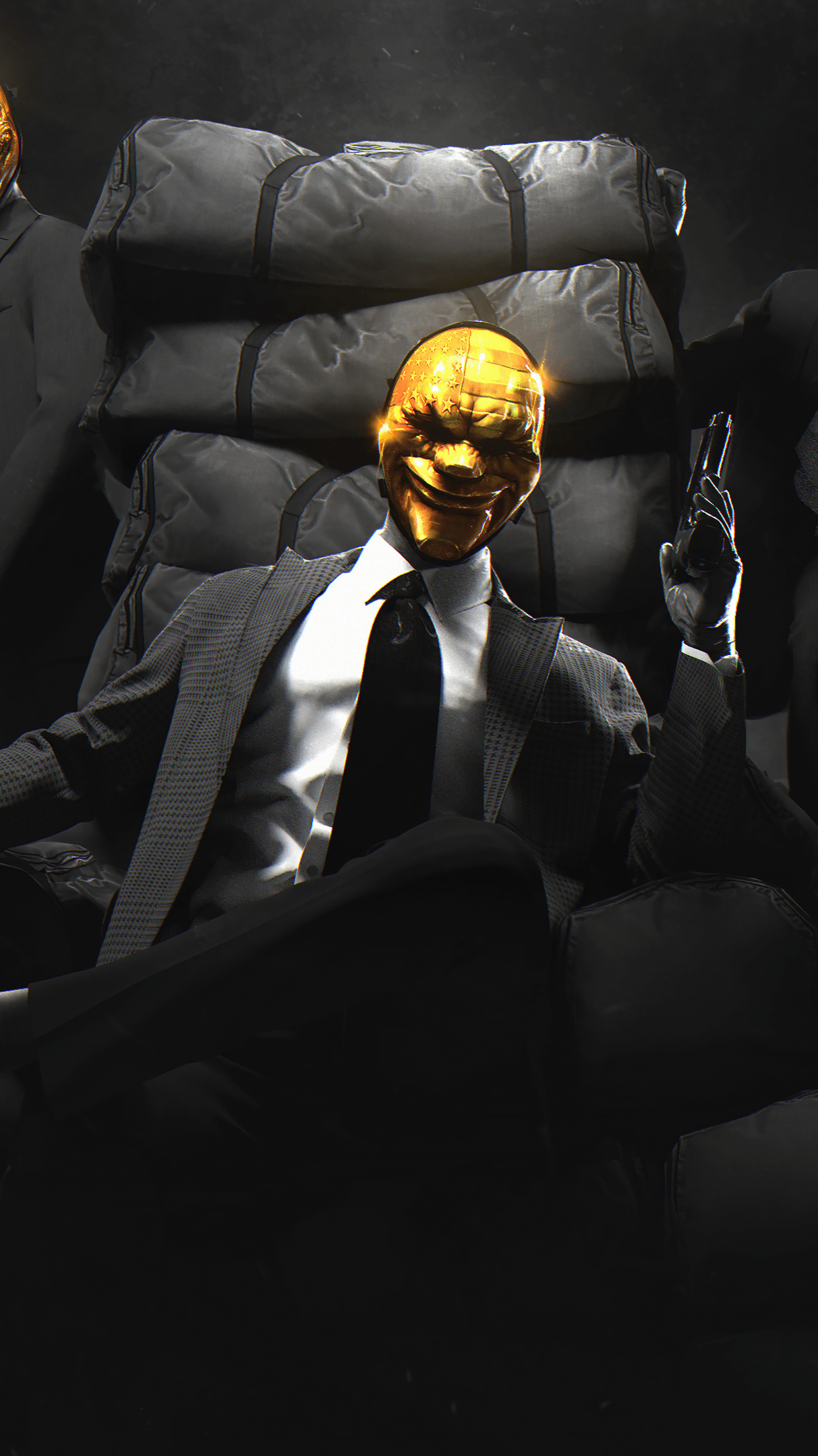 1213x2158 Payday 2 Golden Mask Wallpaper For Tech
