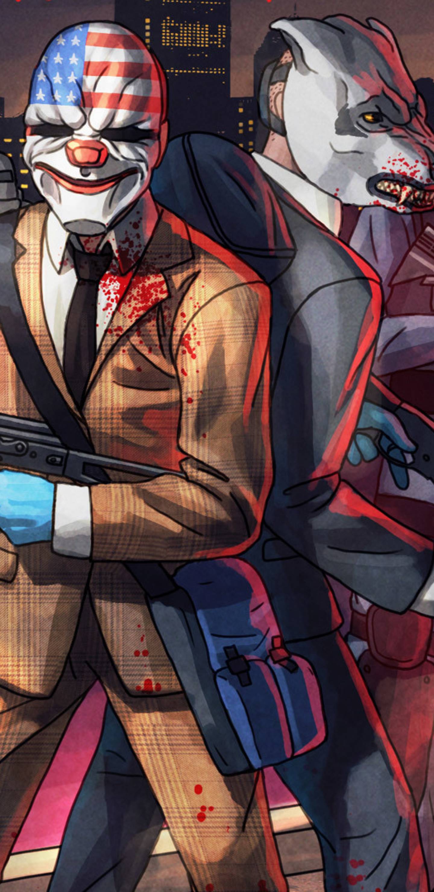 1440x2960 Payday 2 Dallas And Wolf Samsung Galaxy Note S S SQHD Wallpaper, HD Games 4K Wallpaper, Image, Photo and Background