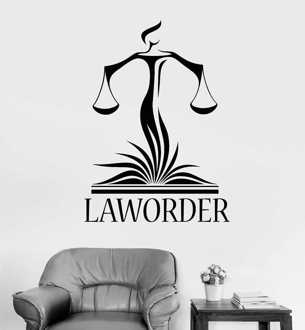 1000x1082 Law Office Wall Decor Decals Lawyer Justice Libra Court Stickers Modern Home Interior Decoration Wallpaper Z959. Wall Stickers
