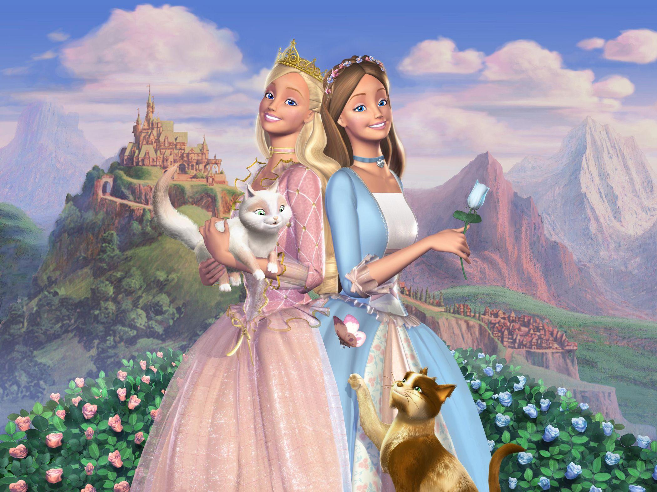 2100x1575 Barbie Princess and the Pauper Wallpaper: Anneliese and Erika. Princess and the pauper, Barbie movies, Barbie princess