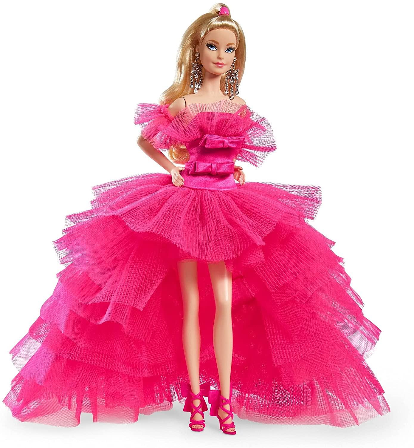 1389x1500 Barbie Signature Pink Collection Doll, Doll (12 Inch) With Silkstone Body Wearing Tulle Gown, Gift For Collectors : Toys & Games