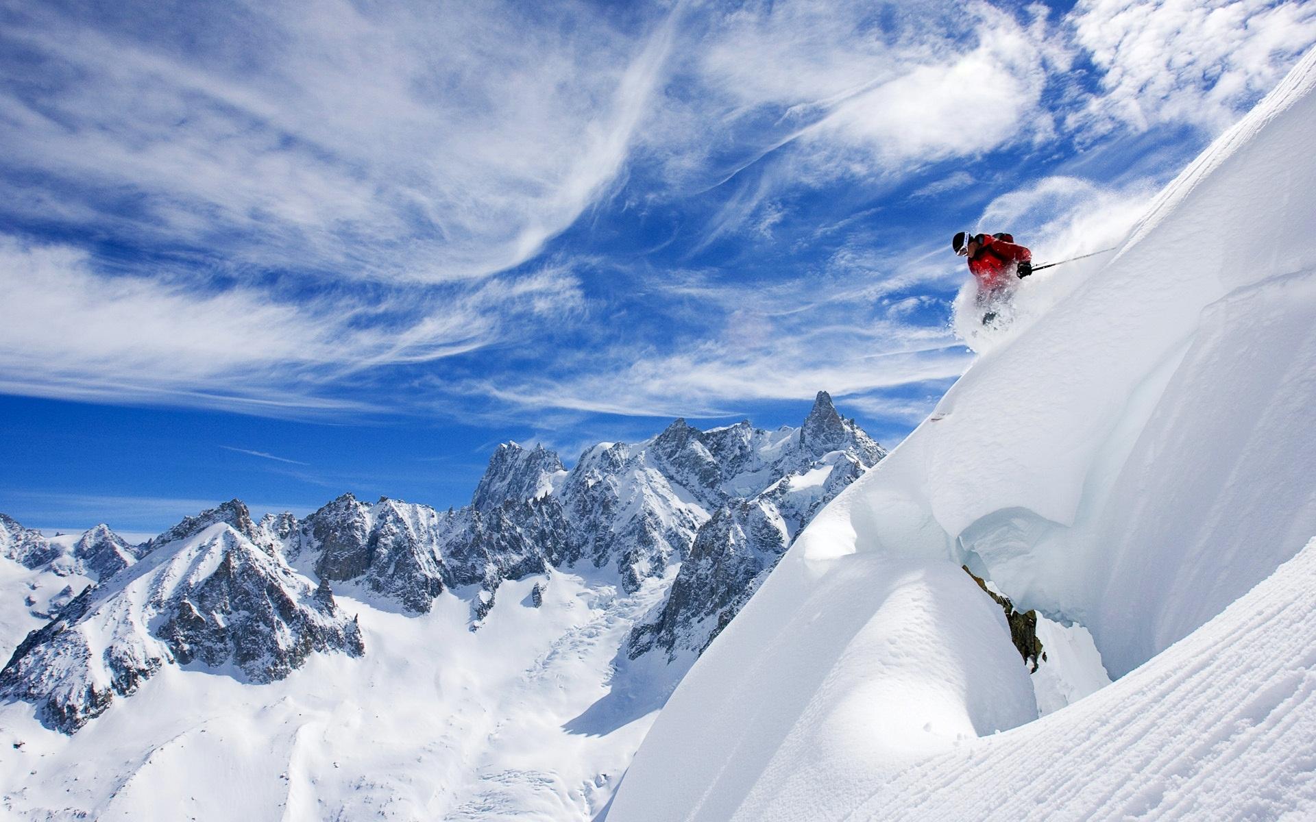 1920x1200 Skiing in France Wallpaper in jpg format for free download