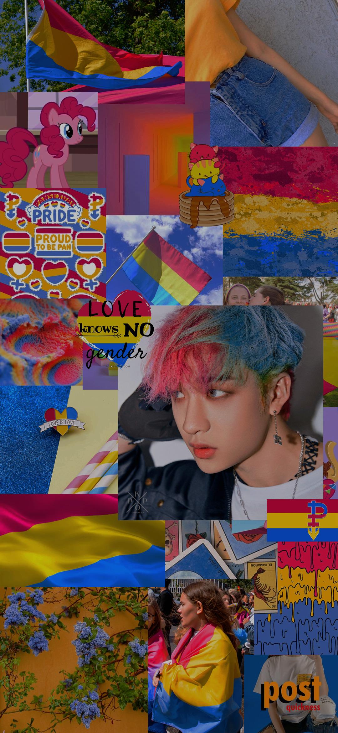 1080x2340 Bang Chan; Pansexual Pride Like Reblog
