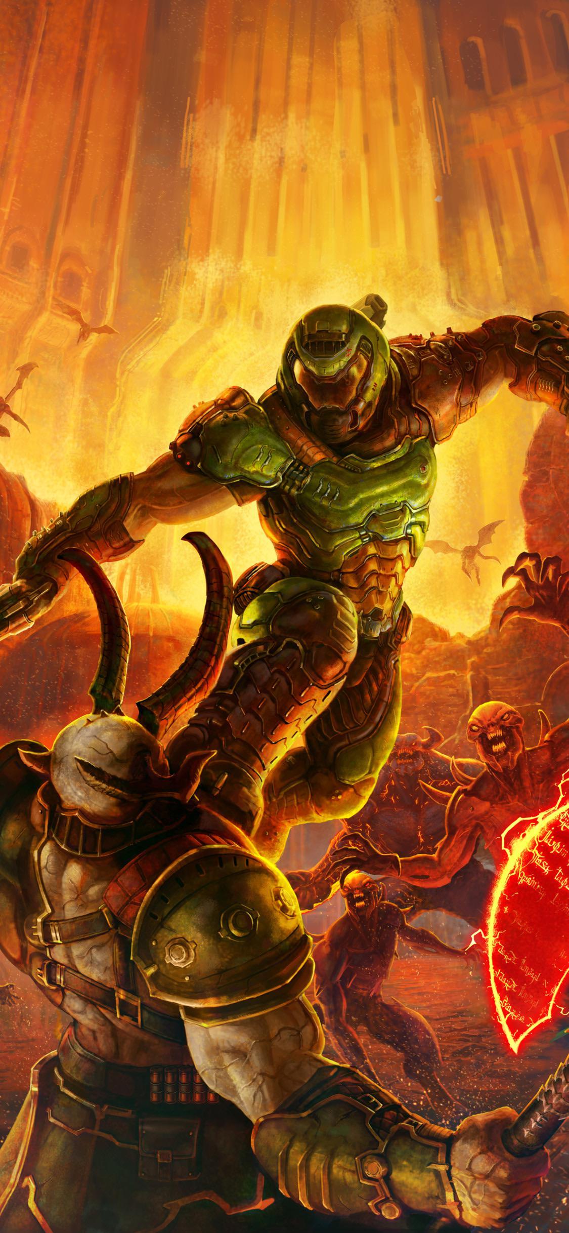 1125x2436 Doom eternal mobile wallpaper: Doom