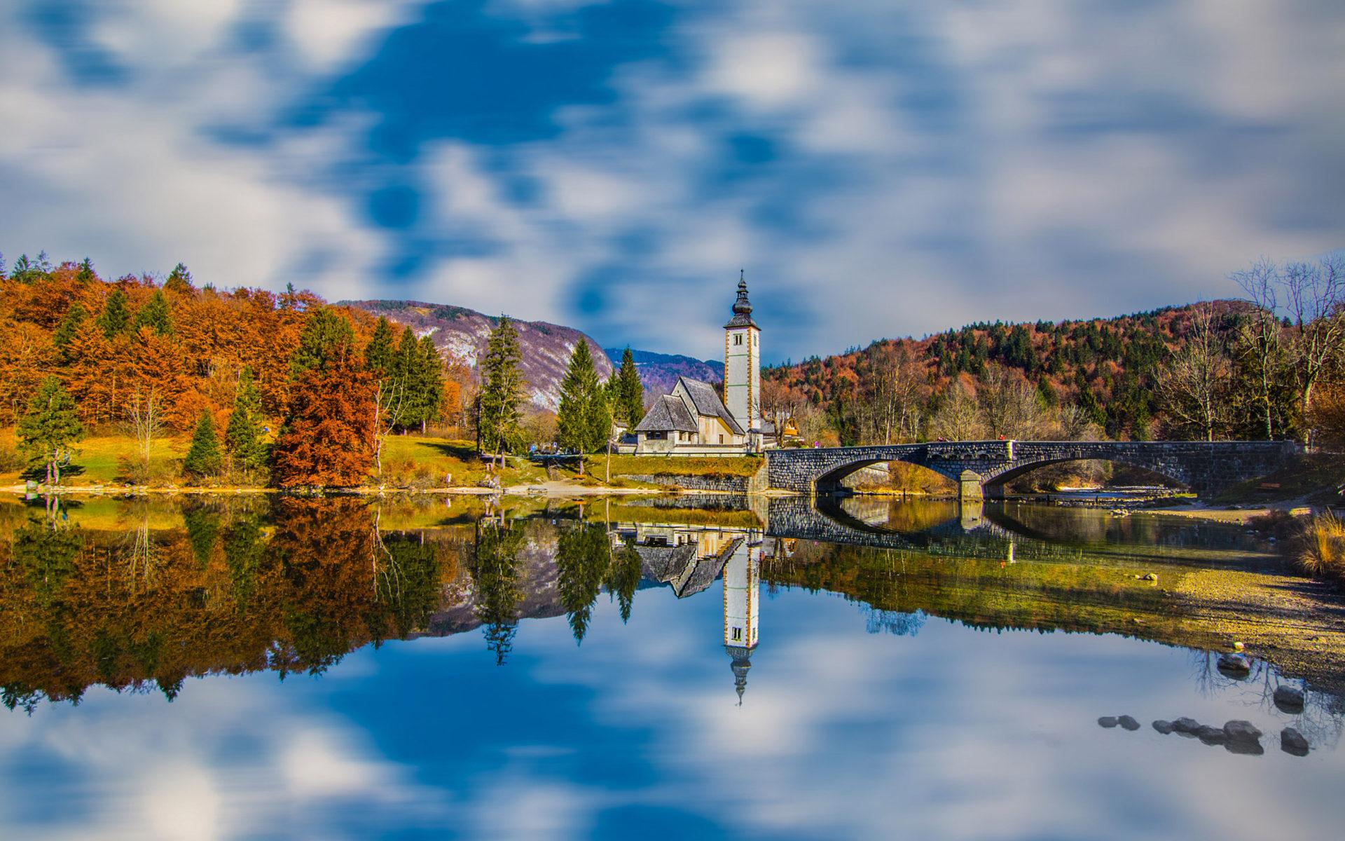 1920x1200 Lake Bohinj And The Church Of Sts. John Baptist Slovenia 4k Ultra HD Tv Wallpaper For Desktop Laptop Tablet And Mobile Phones 3840x2400 :