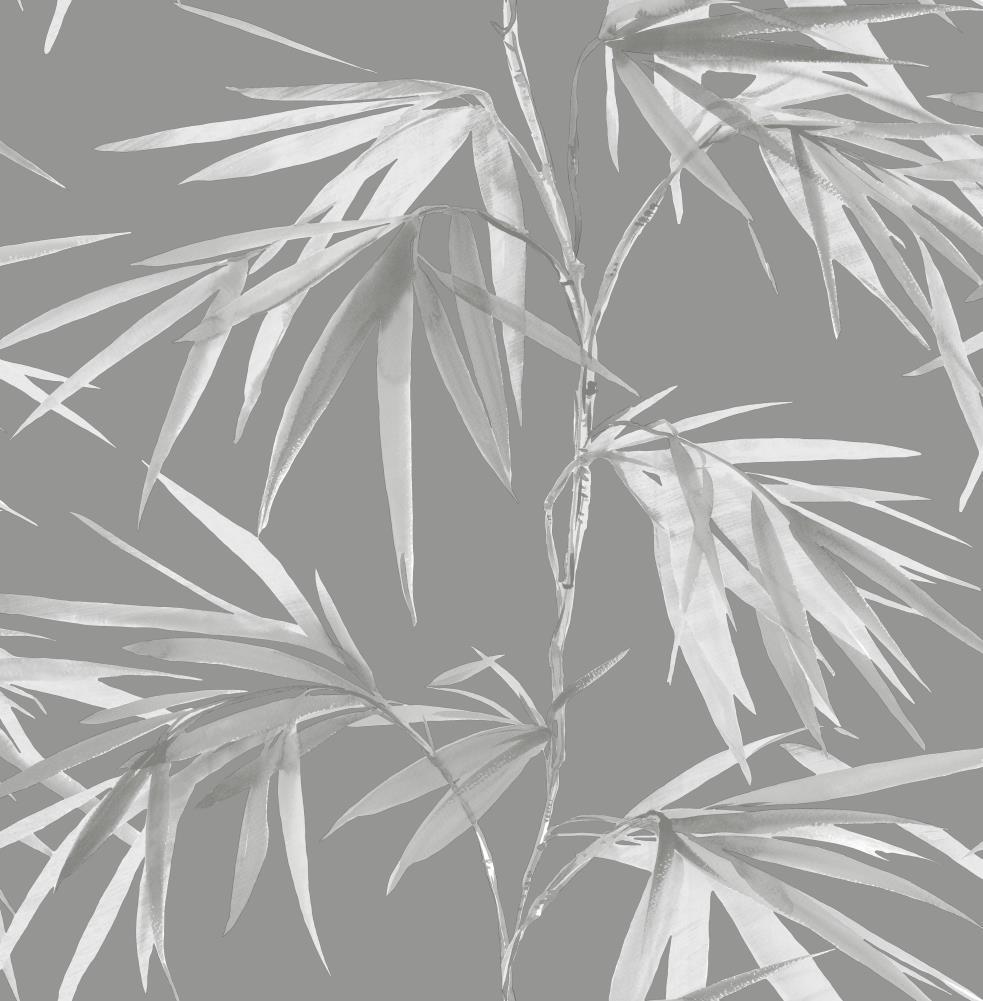 983x1001 Superfresco Easy Asia Dark Grey Bamboo Leaf Wallpaper in the Wallpaper department at