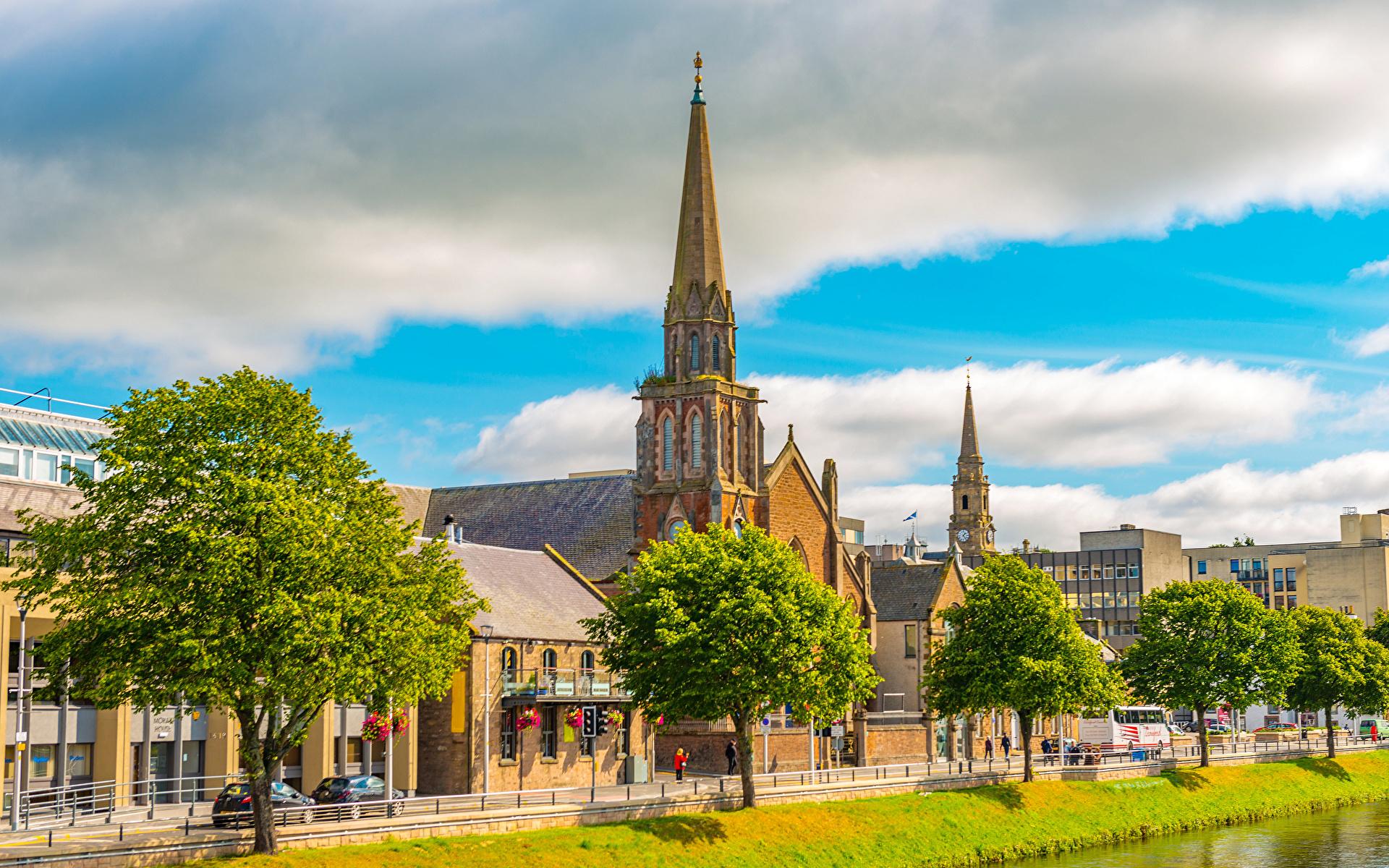1920x1200 Desktop Wallpaper Church Scotland Inverness Waterfront 1920x1200