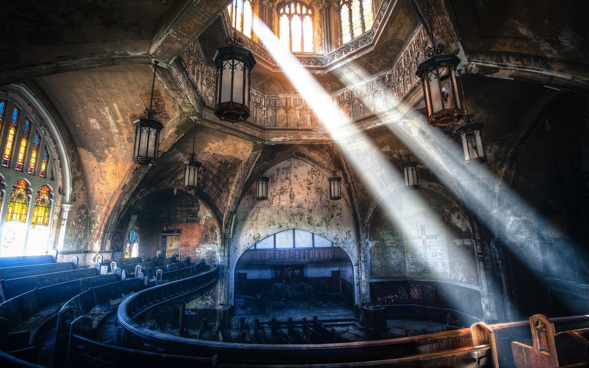 1920x1200 Old Abandoned Church HD Wallpaper