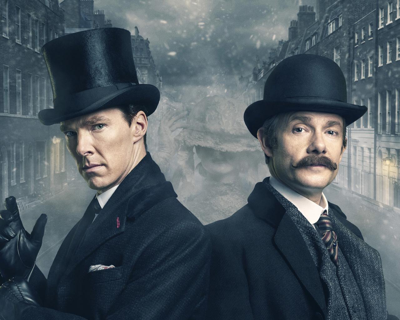 1280x1024 Benedict Cumberbatch And Martin Freeman Sherlock Holmes 1280x1024 Resolution HD 4k Wallpaper, Image, Background, Photo and Picture