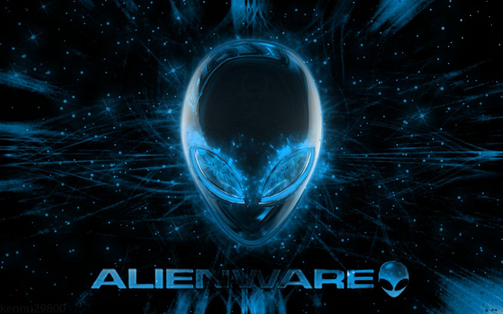 1680x1050 my alienware blue and red