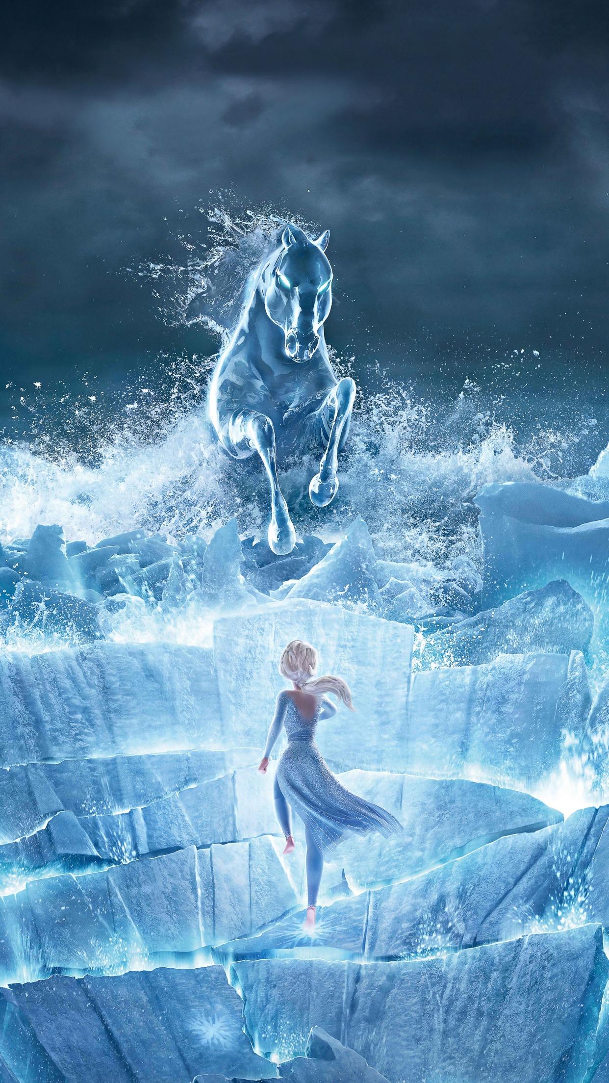 1242x2208 Elsa Wallpaper 4K, Frozen The Nokk, Water Spirit, Animation, Movies