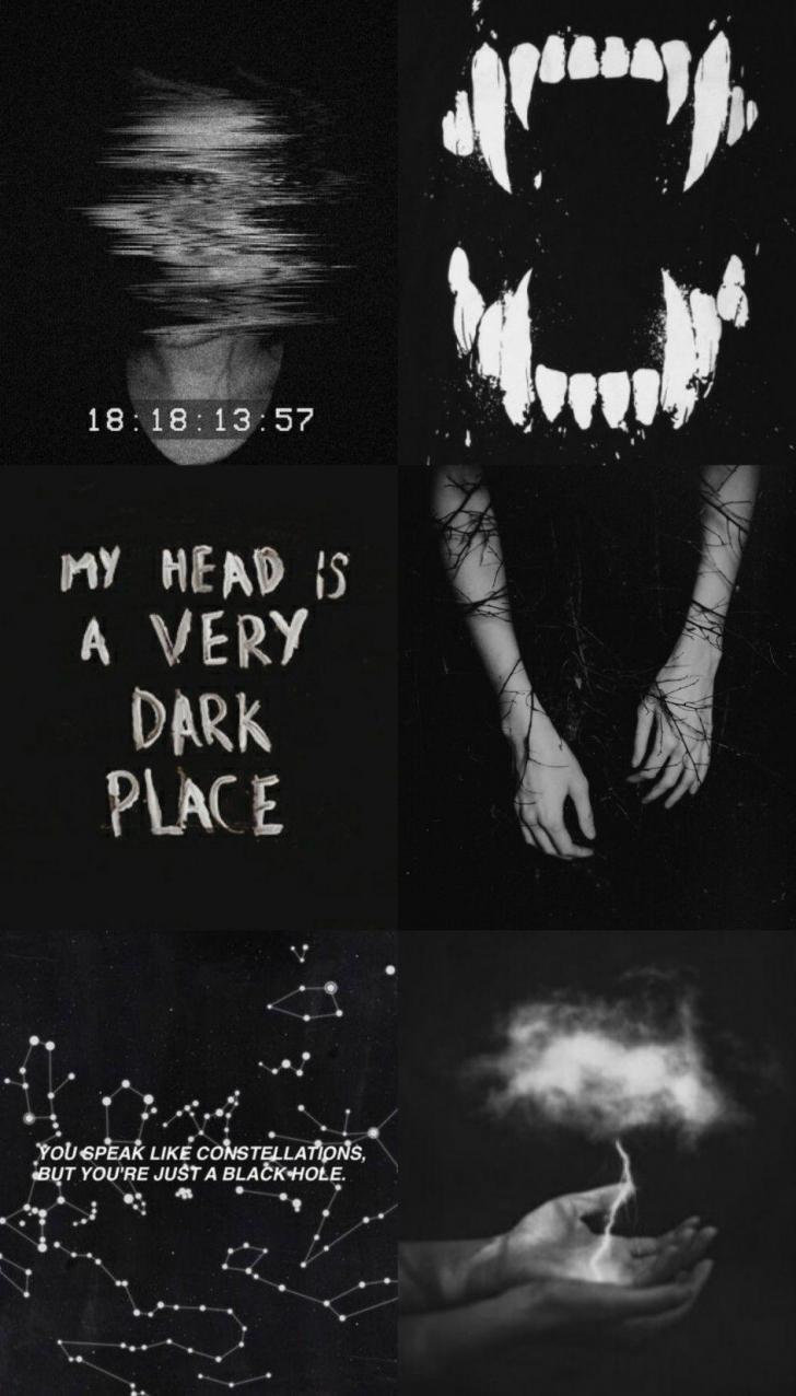 728x1276 Wallpaper HD: Black, Aesthetic, Wallpaper, Pinterest, Wallpaper
