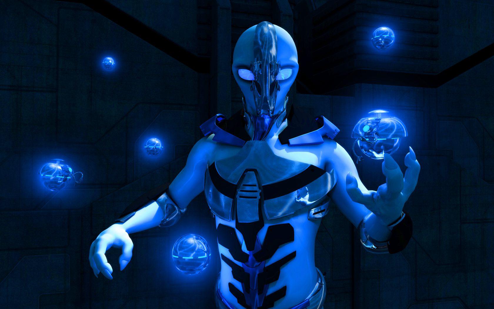1680x1050 Blue Alien Wallpaper
