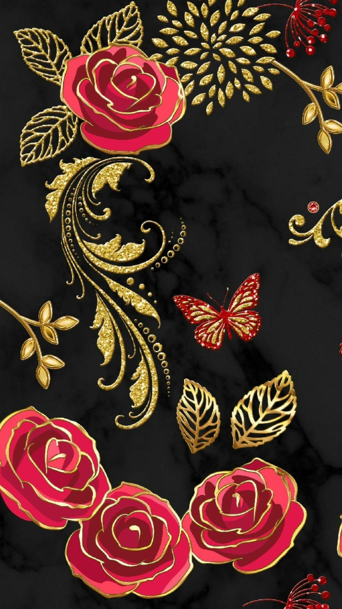 1200x2133 Wallpaper.By Artist Unknown. iPhone wallpaper, Flower wallpaper, Bling wallpaper