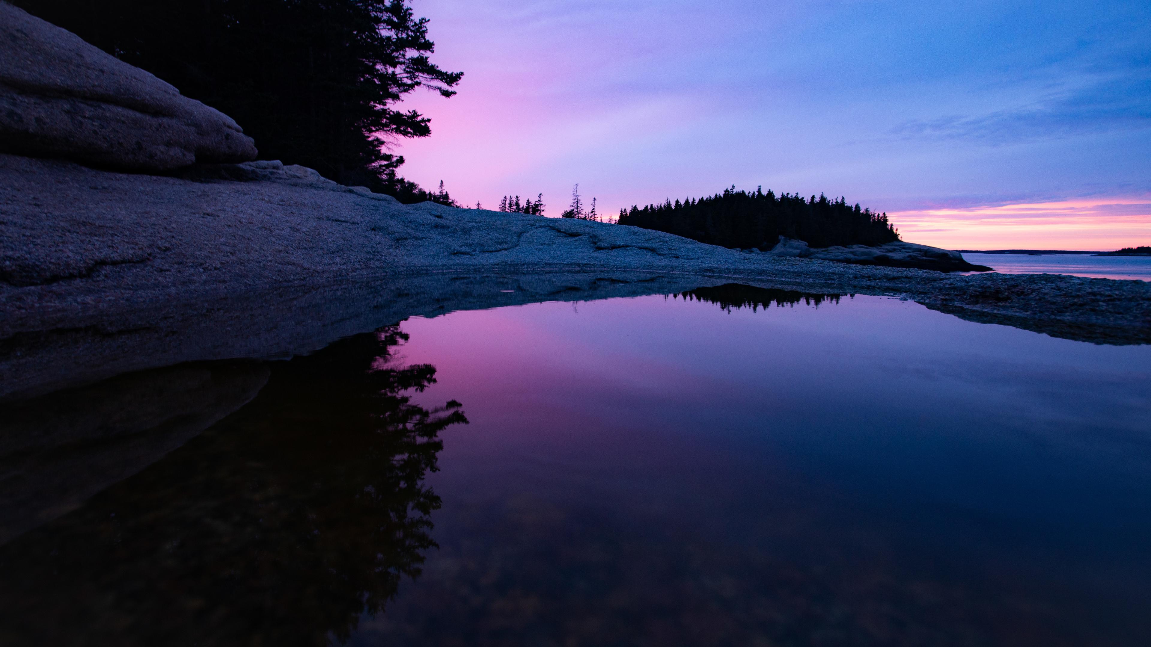 3840x2160 Wallpaper 4k Sunset On The Rocks Of Maine 4k Wallpaper