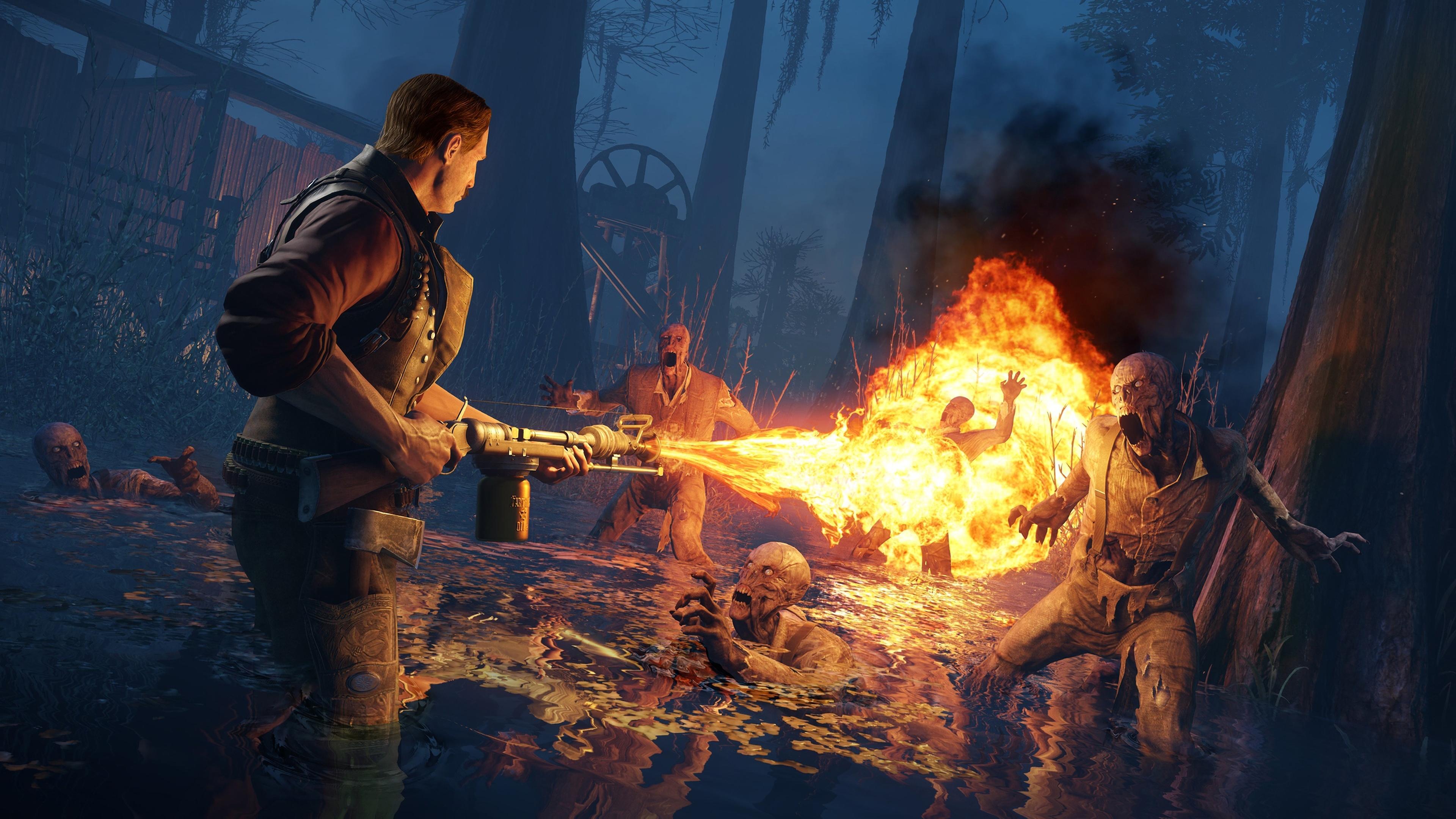 3840x2160 Hunt: Showdown Flamethrower 4K