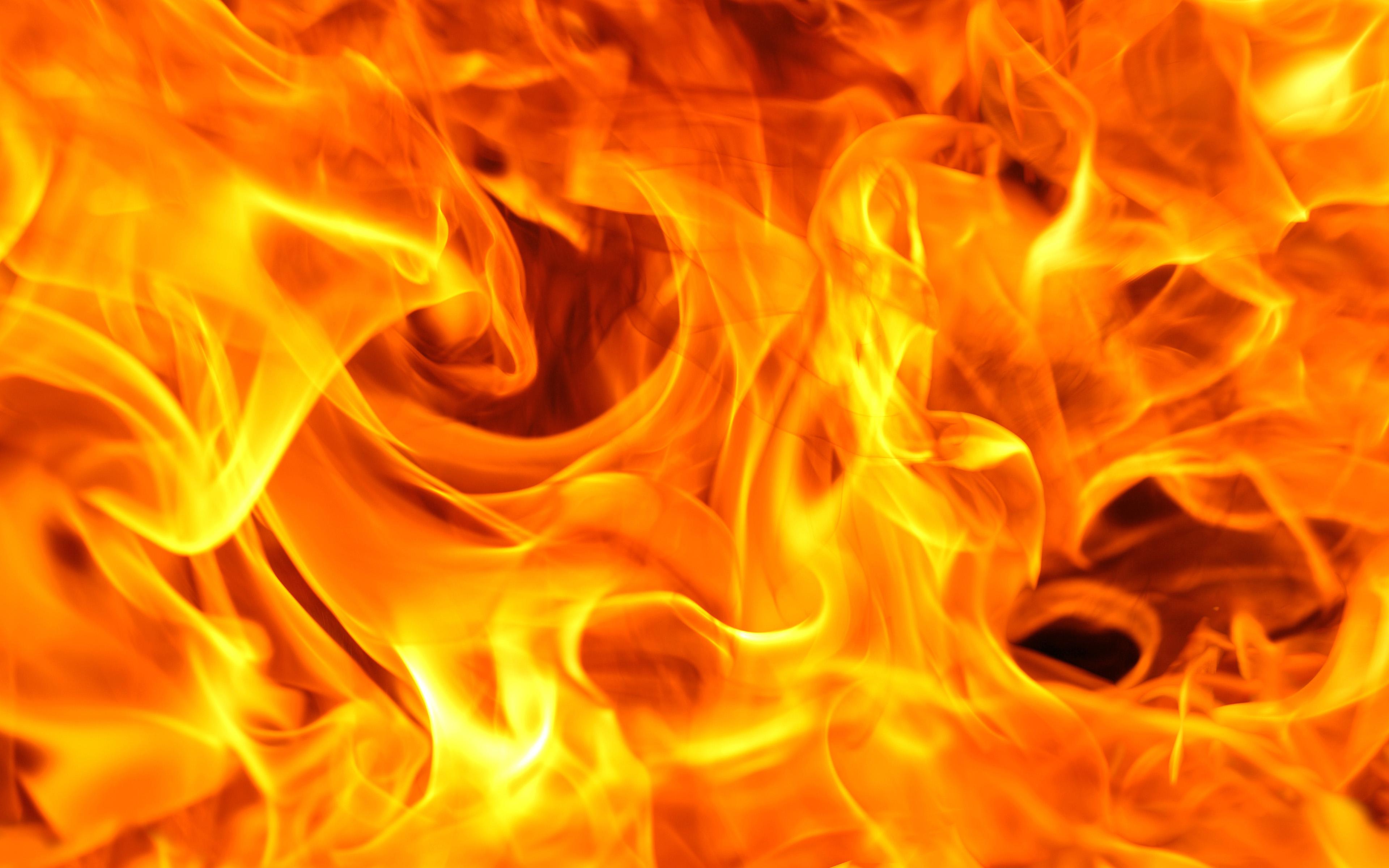 3840x2400 Download wallpaper 4k, orange flames, bonfire, fire flames, macro, orange fire texture, orange fire background for desktop with resolution 3840x2400. High Quality HD picture wallpaper