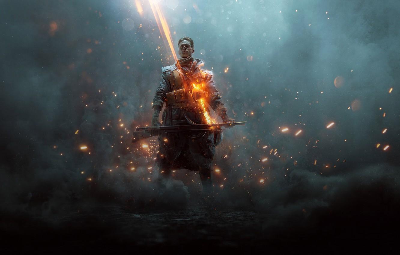 1332x850 Wallpaper Lights, Look, Smoke, Fire, Military, Electronic Arts, DLC, DICE, Equipment, Weapons, Frostbite, Battlefield Battlefield Battlefield 1: They Shall Not Pass, They Shall Not Pass, Flamethrower image for desktop, section игры