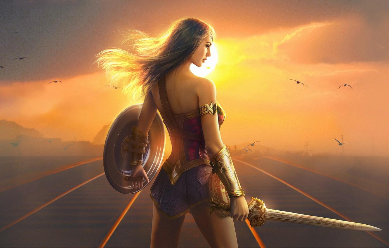 1332x850 Wallpaper Wonder Woman, fan art, DC comics, Gal Gadot image for desktop, section фильмы