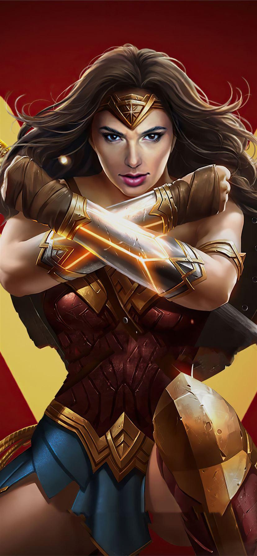 828x1792 wonder woman dc injustice 2 mobile iPhone 11 Wallpaper Free Download
