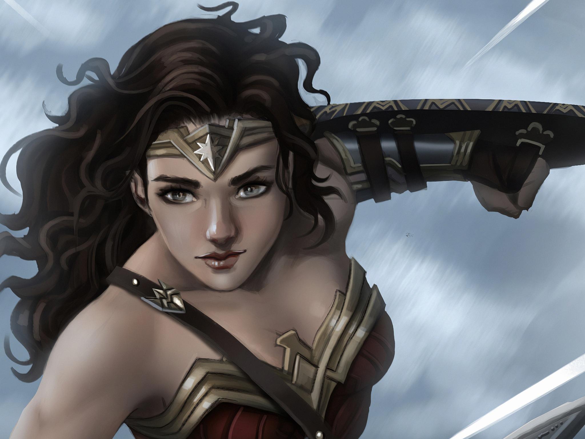 2048x1536 Wallpaper 4k Wonder woman Fan Art Wallpaper
