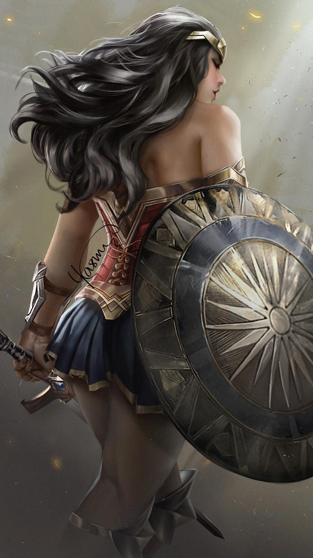 1080x1920 1080x1920 wonder woman, hd, superheroes, artist, artwork, digital art, for iPhone 8 wallpaper