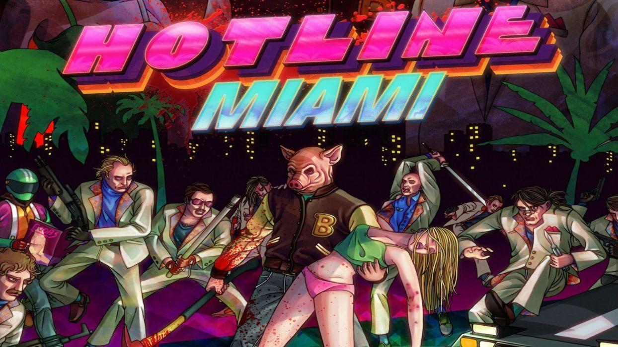1244x700 HOTLINE MIAMI Action Shooter Fighting Hotline Miami Payday Wallpaperx1080