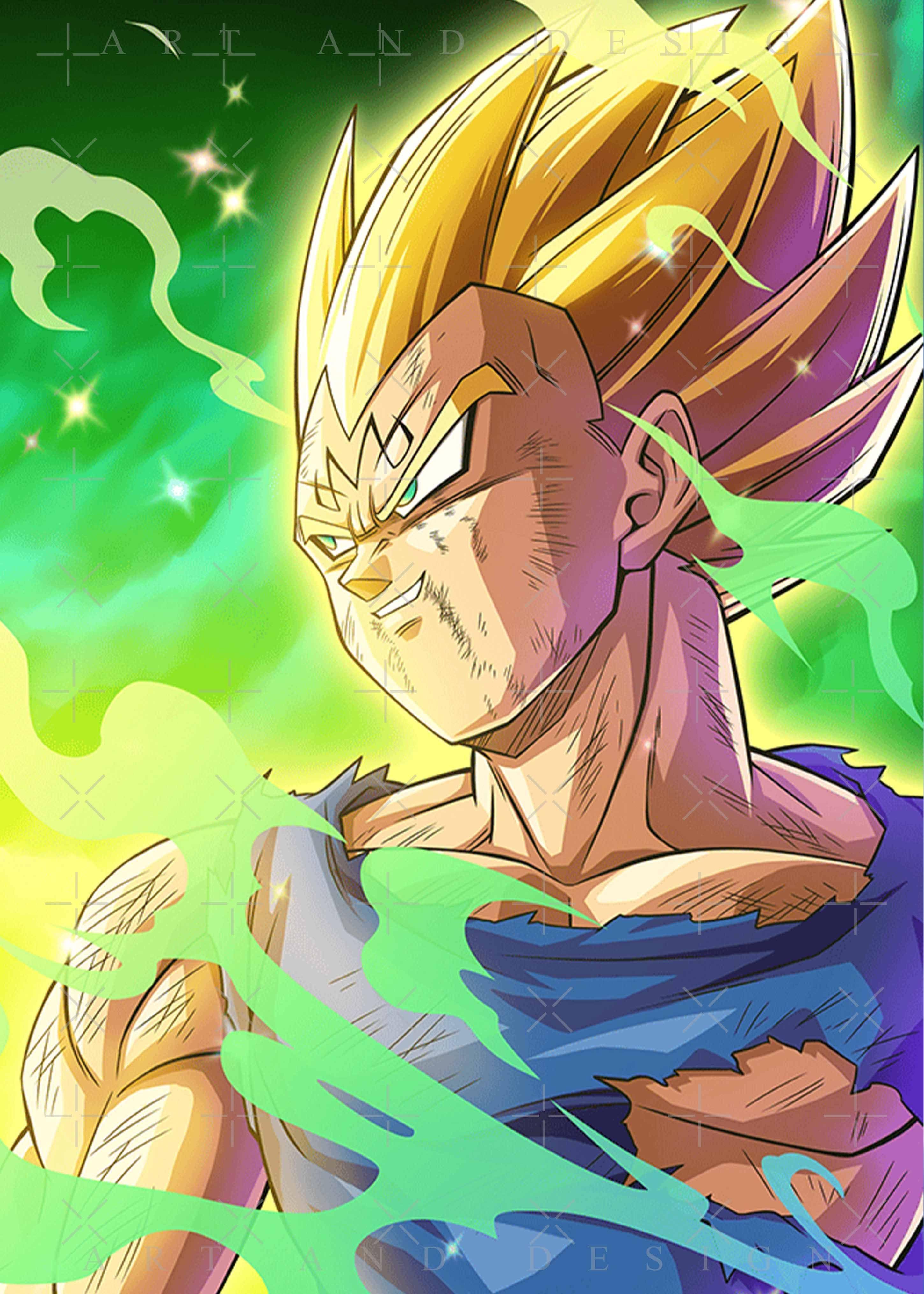 2900x4060 Majin Vegeta super saiyan Dragon Ball Photographic Print. Anime dragon ball super, Dragon ball wallpaper iphone, Dragon ball painting