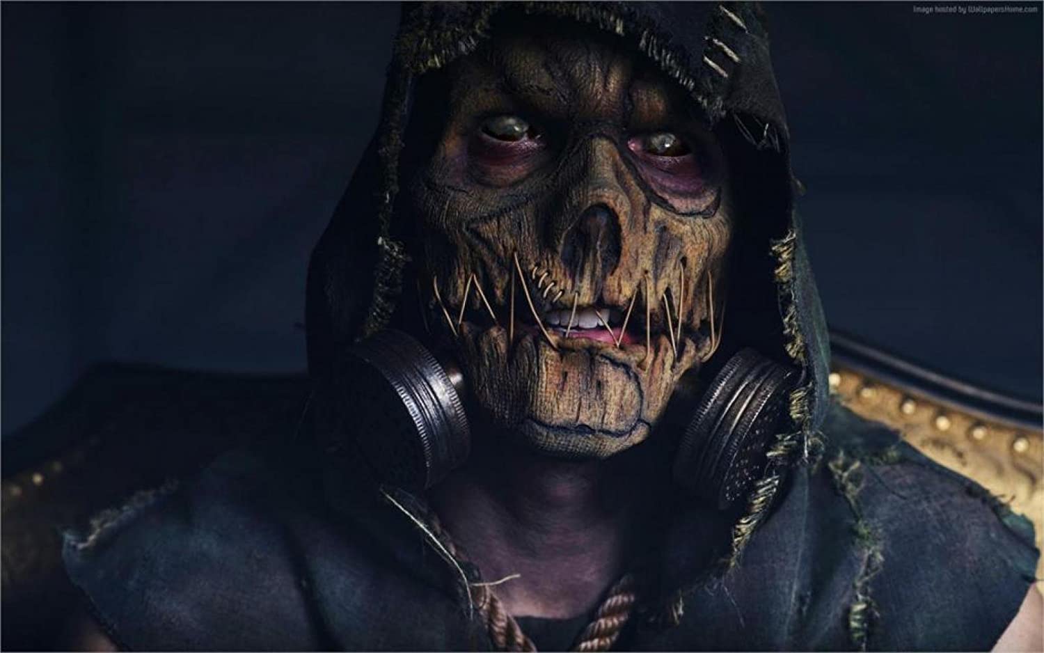 1500x938 Da Bang Batman Arkham Knight Scarecrow Skull Best Games 2015 Canvas Poster Print: Posters & Prints