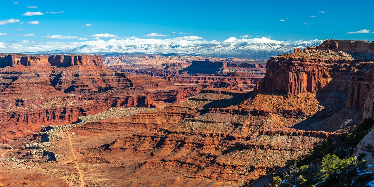 1280x640 Image Nature USA Canyonlands National Park, Utah Cliff Canyon