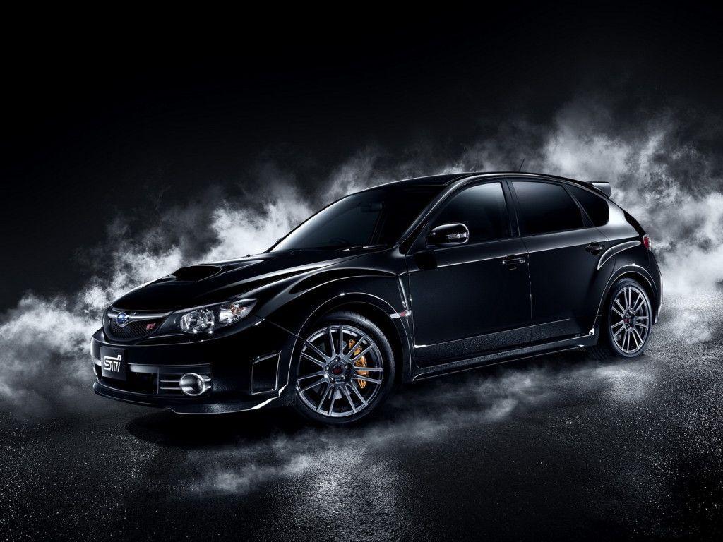 1024x768 Cool Black Subaru Impreza WRX STI Wallpaper Desktop Computer