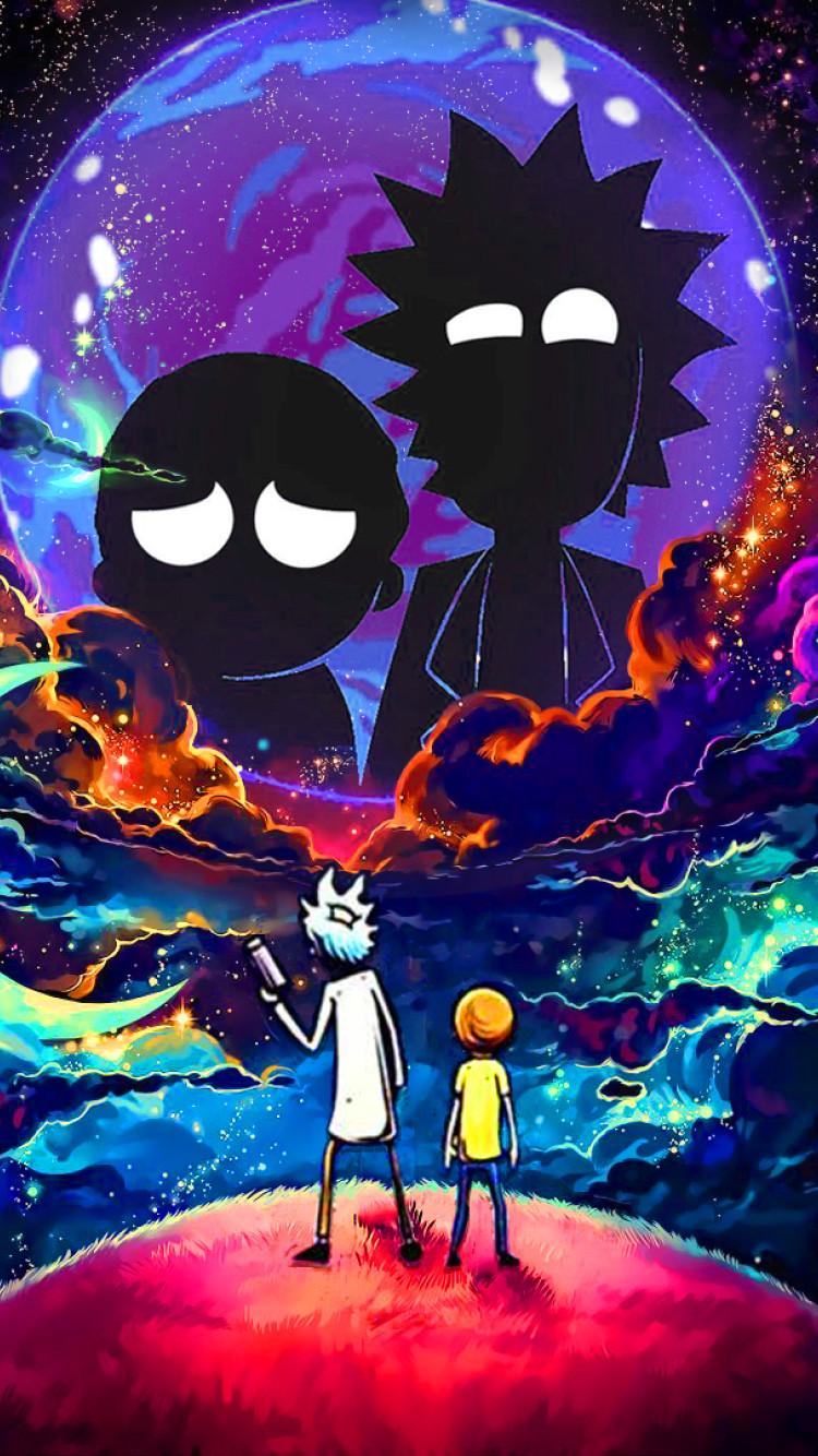 750x1334 Rick and Morty in Outer Space iPhone iPhone 6S, iPhone 7 Wallpaper, HD TV Series 4K Wallpaper, Image, Photo and Background