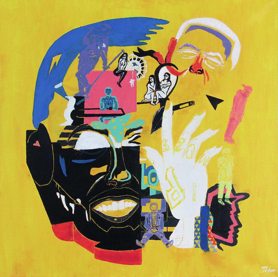 900x895 Faces Mac Miller Painting